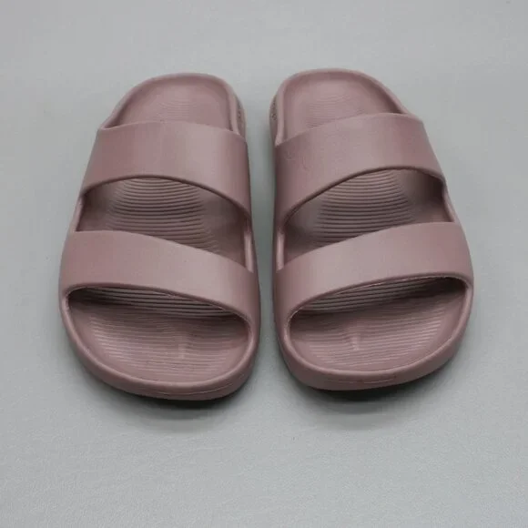Bombas Ladies 8 Friday Slides Dusty Rose Pink Sandals Slip-on Mules 2-strap Shoe - Picture 5 of 12